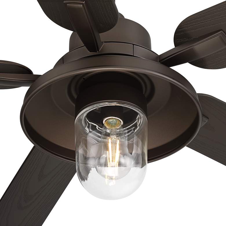 Image 3 60" Casa Vieja Ridgeline Bronze Barn LED Outdoor Ceiling Fan more views