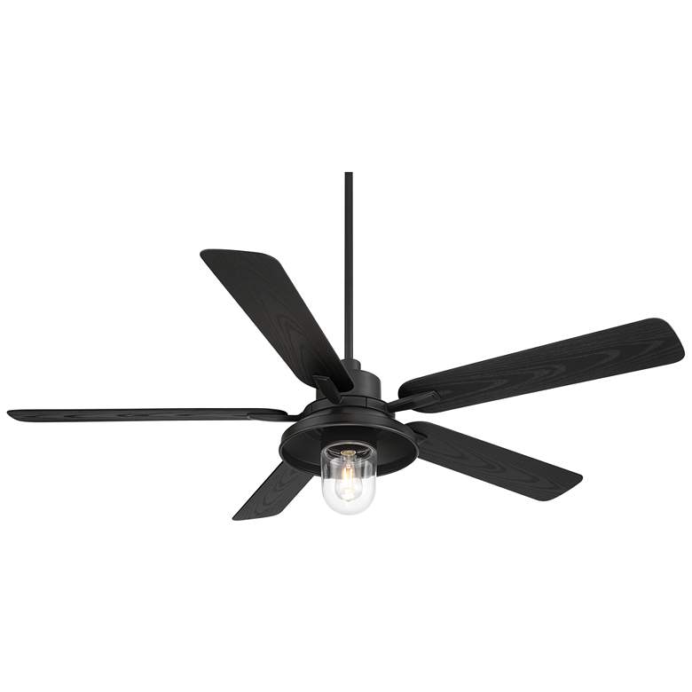 Image 3 60" Casa Vieja Ridgeline Matte Black Barn LED Outdoor Ceiling Fan