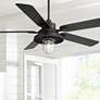 3_60" Casa Vieja Ridgeline Matte Black Barn LED Outdoor Ceiling Fan