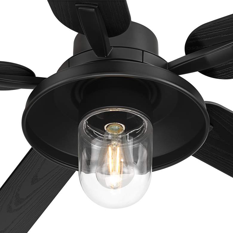 Image 4 60" Casa Vieja Ridgeline Matte Black Barn LED Outdoor Ceiling Fan more views
