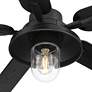 5_60" Casa Vieja Ridgeline Matte Black Barn LED Outdoor Ceiling Fan more views