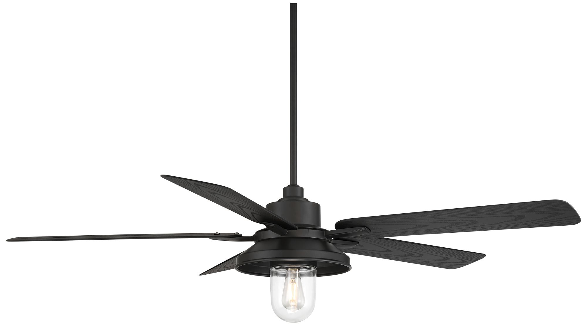Image 6 60" Casa Vieja Ridgeline Matte Black Barn LED Wet Rated Ceiling Fan more views
