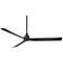 60" Casa Vieja Sailplane Matte Black Damp Ceiling Fan with Remote