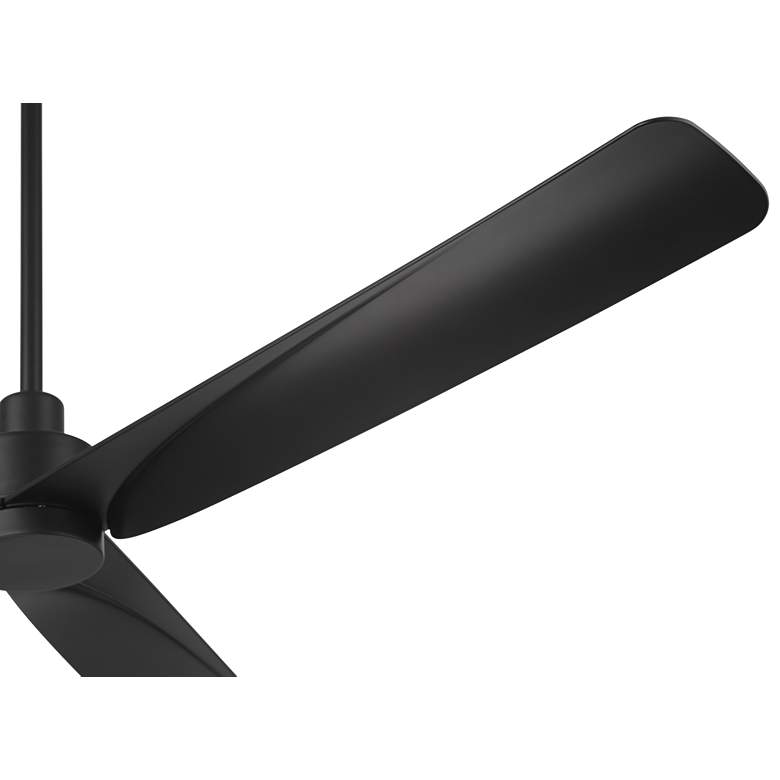 Image 4 60" Casa Vieja Sailplane Matte Black Damp Ceiling Fan with Remote more views