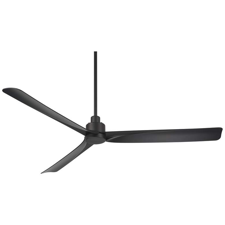 Image 6 60" Casa Vieja Sailplane Matte Black Damp Ceiling Fan with Remote more views