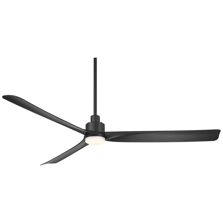 Image 2 60" Casa Vieja Sailplane Matte Black Damp LED Ceiling Fan with Remote