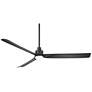 3_60" Casa Vieja Sailplane Matte Black Damp LED Ceiling Fan with Remote