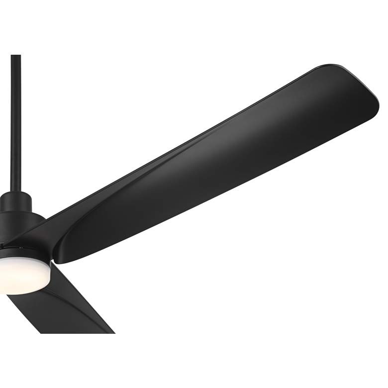 Image 4 60" Casa Vieja Sailplane Matte Black Damp LED Ceiling Fan with Remote more views