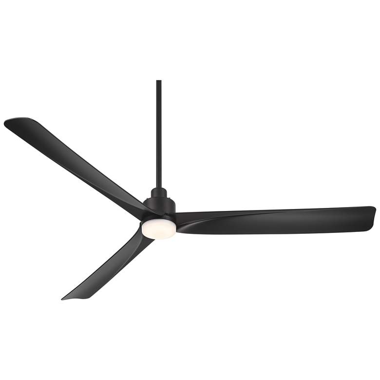 Image 5 60" Casa Vieja Sailplane Matte Black Damp LED Ceiling Fan with Remote more views