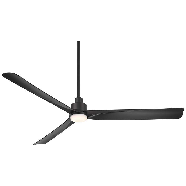 Image 6 60" Casa Vieja Sailplane Matte Black Damp LED Ceiling Fan with Remote more views