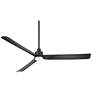 7_60" Casa Vieja Sailplane Matte Black Damp LED Ceiling Fan with Remote more views