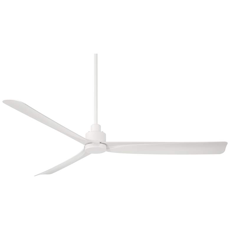 Image 2 60" Casa Vieja Sailplane Matte White Damp Ceiling Fan with Remote