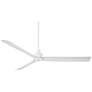 3_60" Casa Vieja Sailplane Matte White Damp Ceiling Fan with Remote