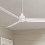 2_60" Casa Vieja Sailplane Matte White Damp Ceiling Fan with Remote