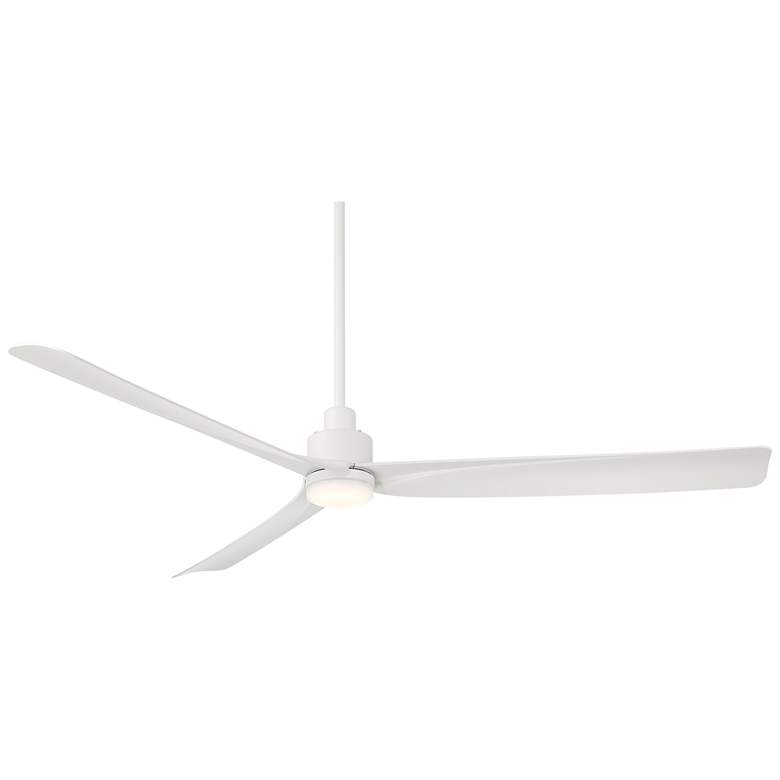 Image 2 60" Casa Vieja Sailplane Matte White Damp LED Ceiling Fan with Remote