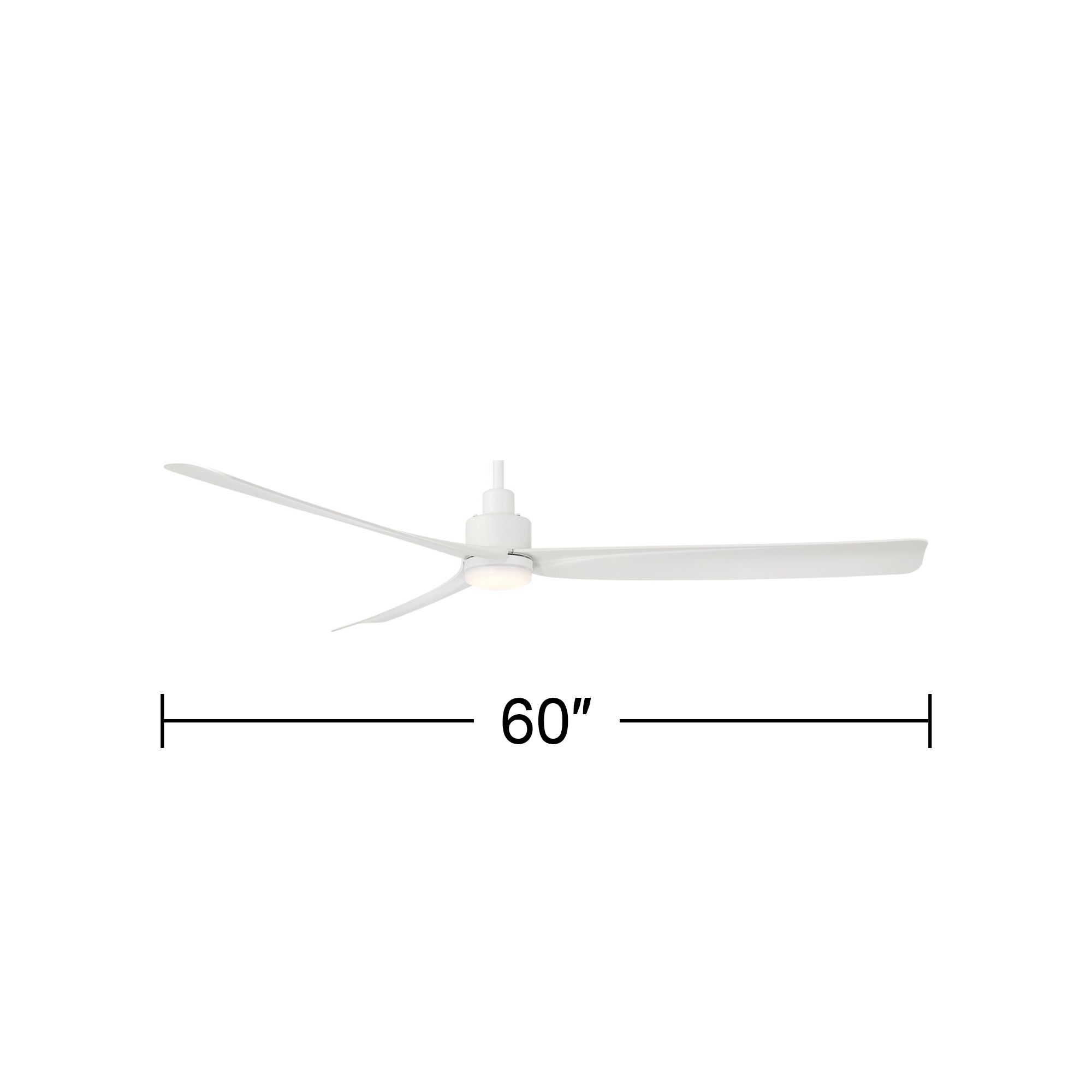 Watch A Video About the 60 Casa Vieja Sailplane Matte White Damp LED Ceiling Fan with Remote