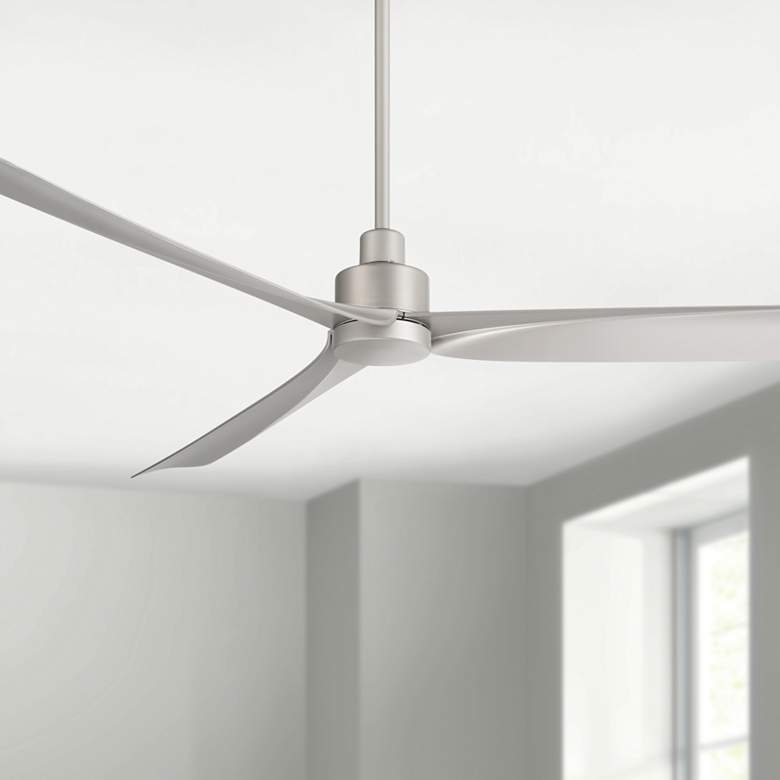 Image 1 60" Casa Vieja Sailplane Silver Damp Ceiling Fan with Remote