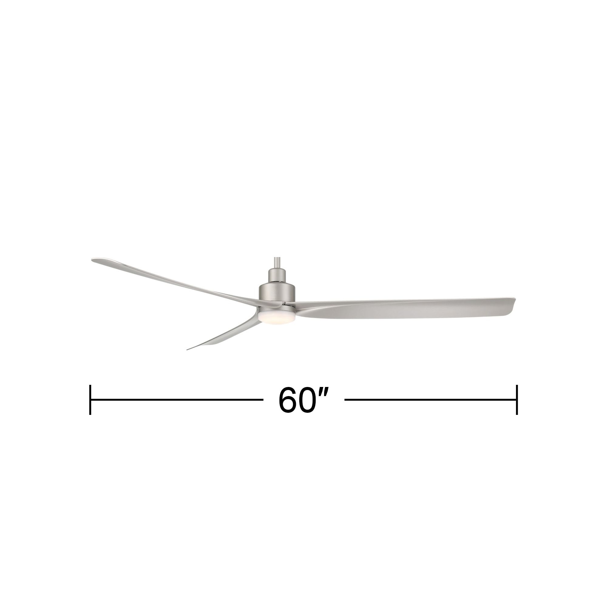 Watch A Video About the 60 Casa Vieja Sailplane Silver Damp LED Ceiling Fan with Remote