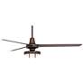 6_60" Casa Vieja Turbina DC Bronze Damp LED Ceiling Fan with Remote more views