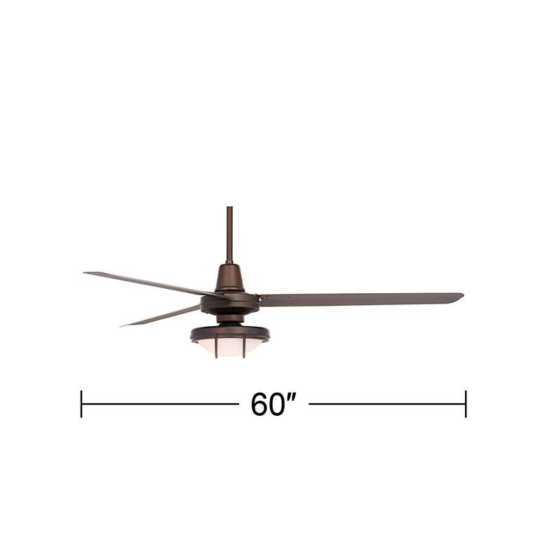 Image 7 60" Casa Vieja Turbina DC Bronze Damp LED Ceiling Fan with Remote more views