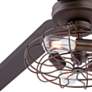 3_60" Casa Vieja Turbina DC Bronze LED Ceiling Fan with Remote more views