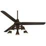 2_60" Casa Vieja Turbina DC Bronze LED Ceiling Fan with Remote