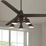 1_60" Casa Vieja Turbina DC Bronze LED Ceiling Fan with Remote