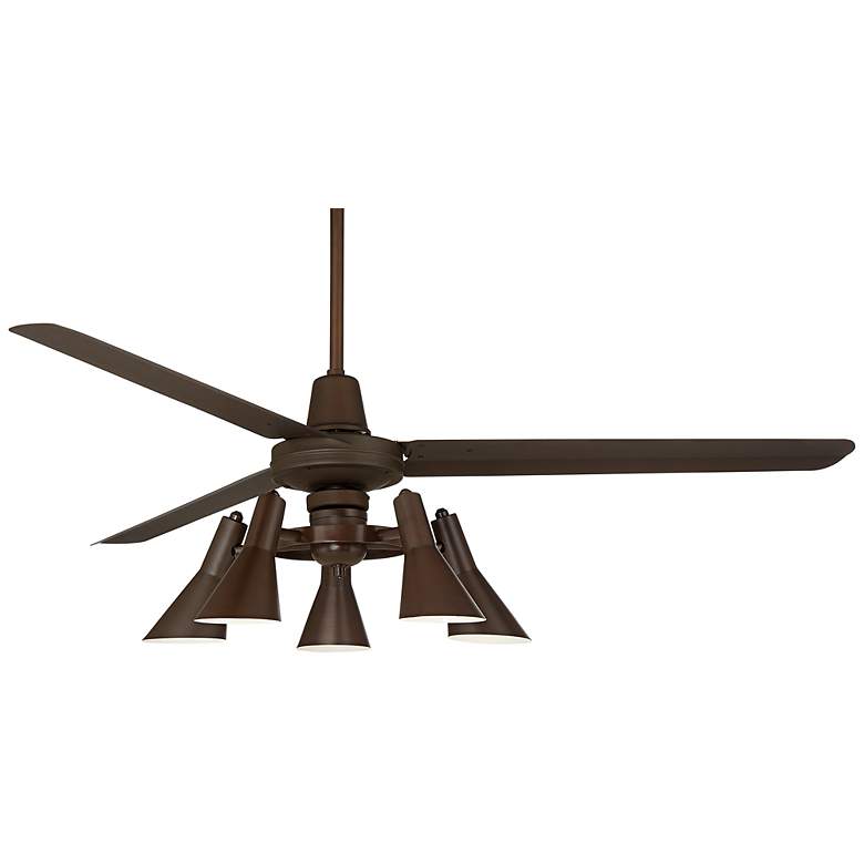 Image 5 60 inch Casa Vieja Turbina DC Bronze LED Ceiling Fan with Remote more views