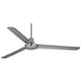 6_60" Casa Vieja Turbina DC Brushed Nickel Ceiling Fan with Remote more views