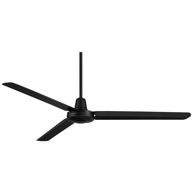 Image 2 60 inch Casa Vieja Turbina DC Damp Matte Black Ceiling Fan with Remote