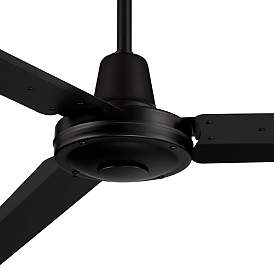 Image3 of 60" Casa Vieja Turbina DC Damp Matte Black Ceiling Fan with Remote more views