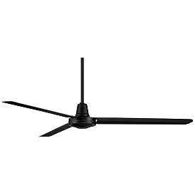 Image5 of 60" Casa Vieja Turbina DC Damp Matte Black Ceiling Fan with Remote more views