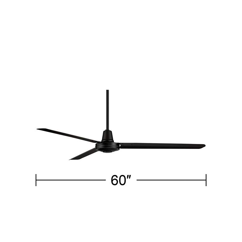 Image 7 60" Casa Vieja Turbina DC Damp Matte Black Ceiling Fan with Remote more views