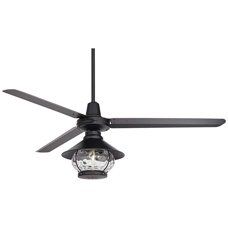 Image 2 60" Casa Vieja Turbina LED DC-Damp Matte Black Ceiling Fan with Remote