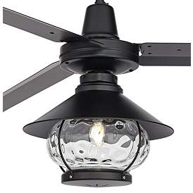 Image3 of 60" Casa Vieja Turbina LED DC-Damp Matte Black Ceiling Fan with Remote more views