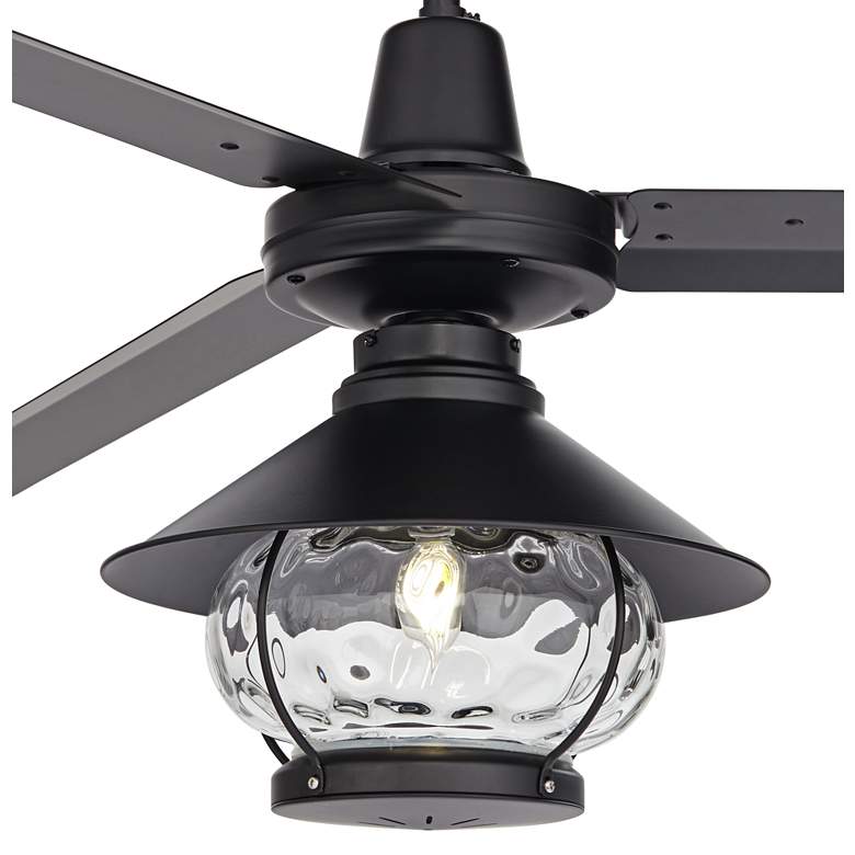 Image 3 60 inch Casa Vieja Turbina LED DC-Damp Matte Black Ceiling Fan with Remote more views
