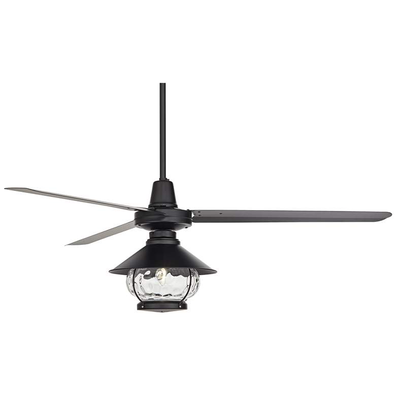 Image 7 60 inch Casa Vieja Turbina LED DC-Damp Matte Black Ceiling Fan with Remote more views