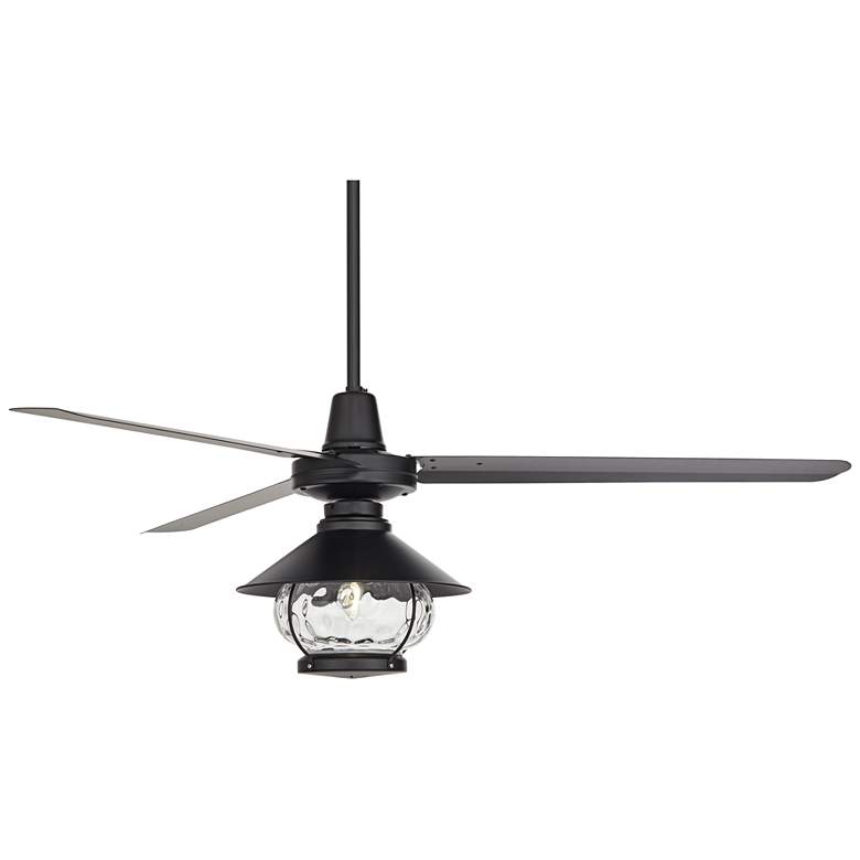 Image 7 60" Casa Vieja Turbina LED DC-Damp Matte Black Ceiling Fan with Remote more views