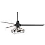 7_60" Casa Vieja Turbina Matte Black Cage Light Ceiling Fan with Remote more views