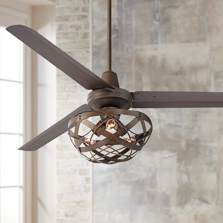 Image 1 60 inch Casa Vieja Turbina&#8482; Oil-Rubbed Bronze Ceiling Fan