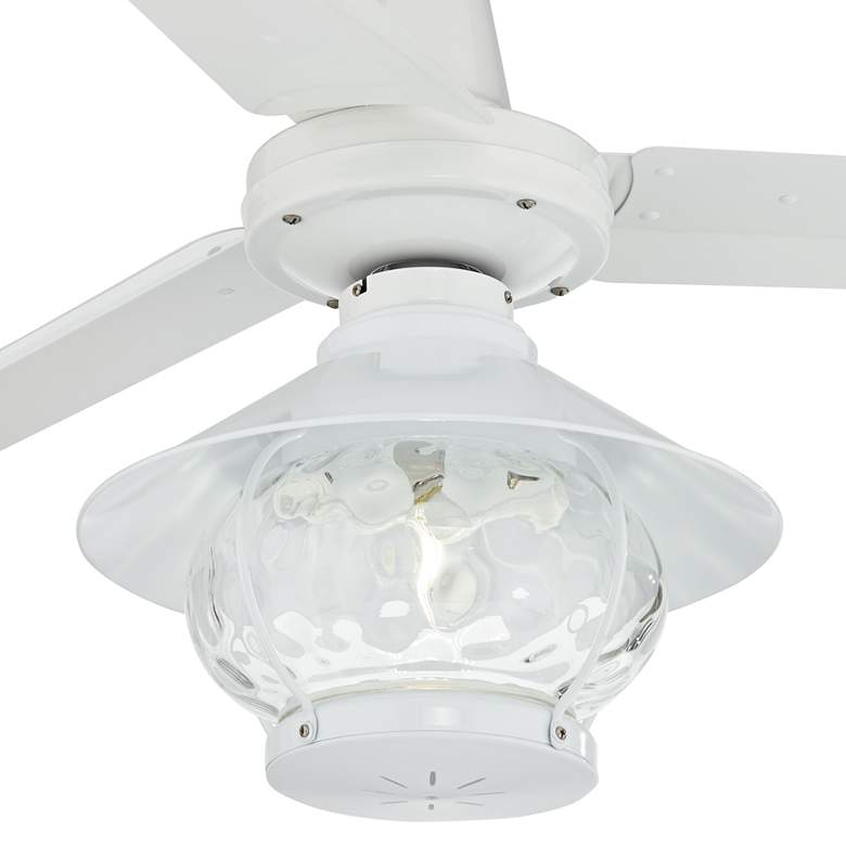 60&quot; Casa Vieja Turbina White Lantern Damp Ceiling Fan with Remote more views