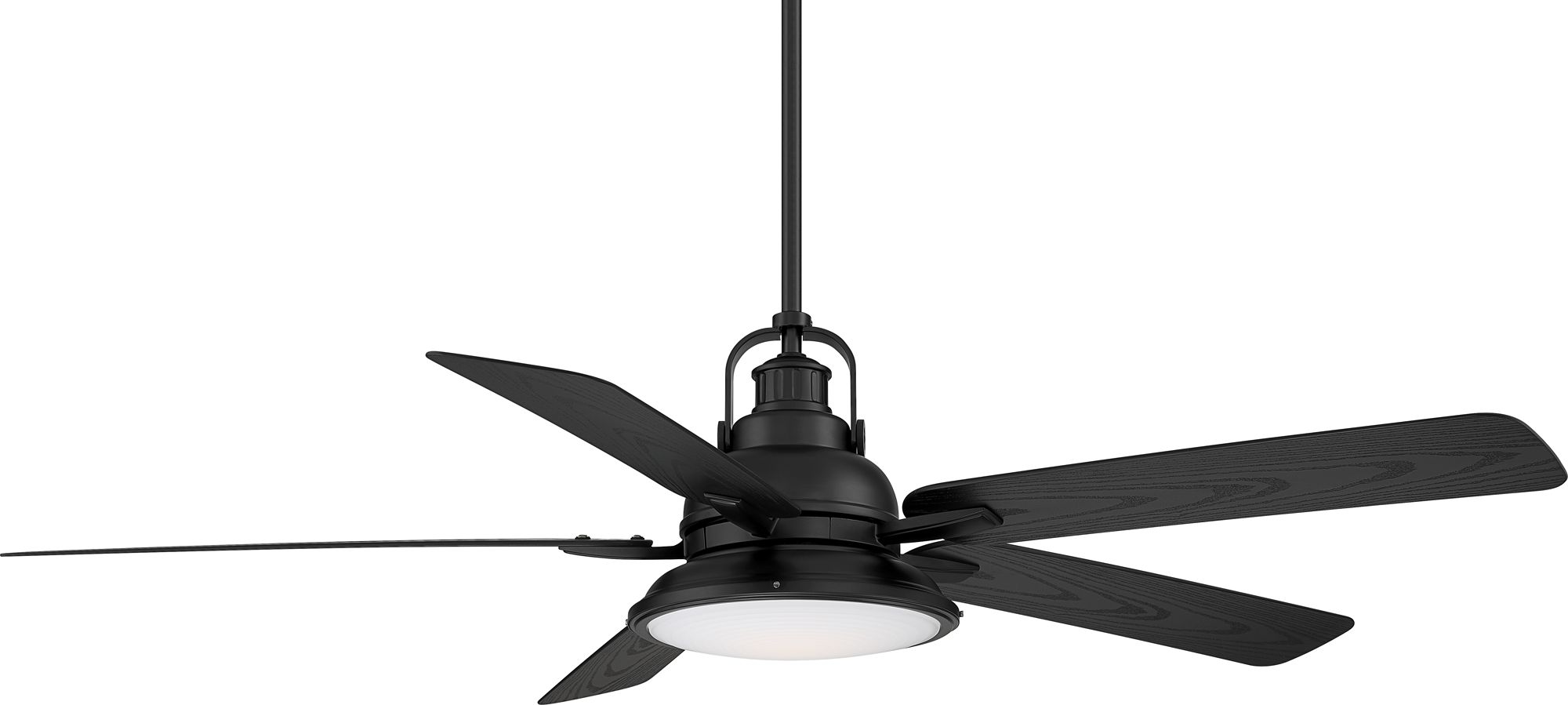 60" Casa Vieja Wind and Sea Black LED Wet Rated Ceiling Fan in scene