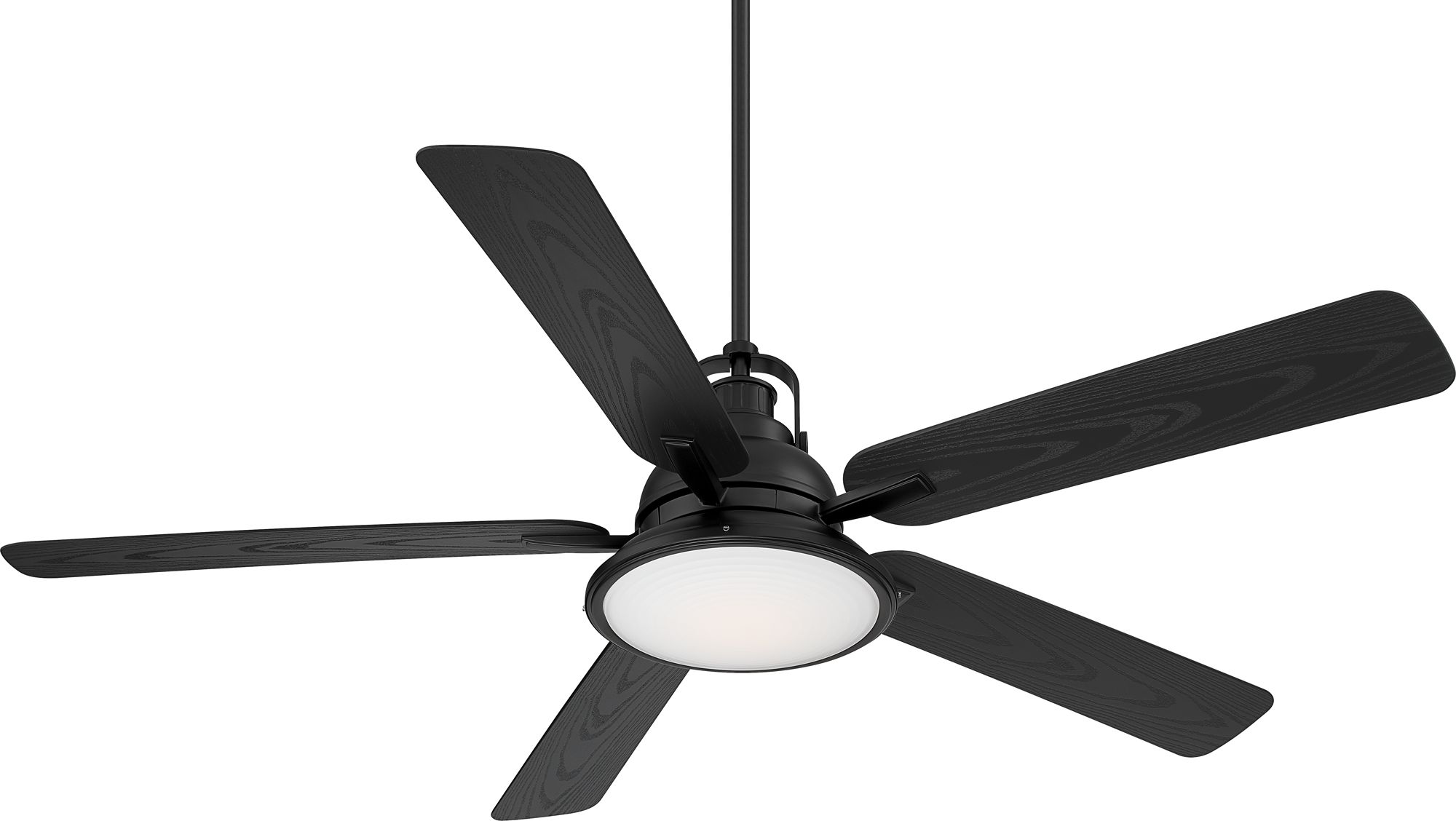 60" Casa Vieja Wind and Sea Black LED Wet Rated Ceiling Fan in scene