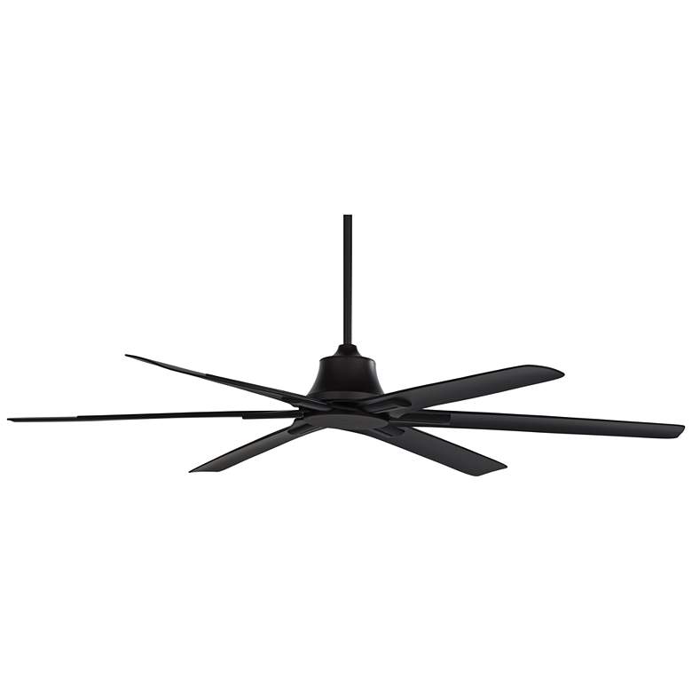 Image 6 60 inch Casa Vieja X-Force Matte Black Damp Rated Ceiling Fan with Remote more views