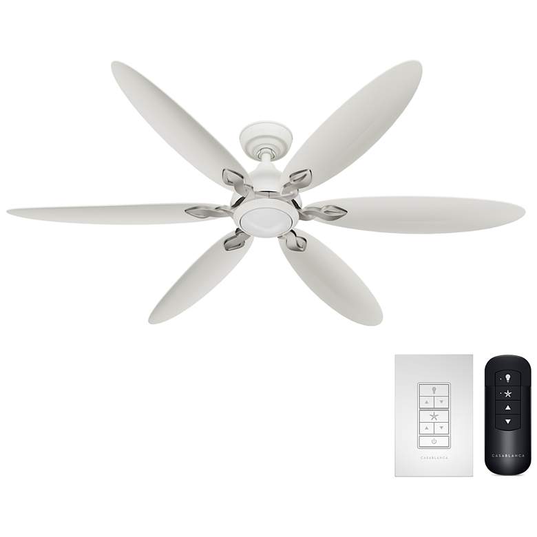 Image 2 60" Casablanca Azalea ENERGY STAR Fresh White Damp Rated Ceiling Fan more views