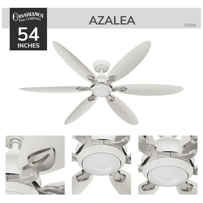 Image 3 60" Casablanca Azalea ENERGY STAR Fresh White Damp Rated Ceiling Fan more views