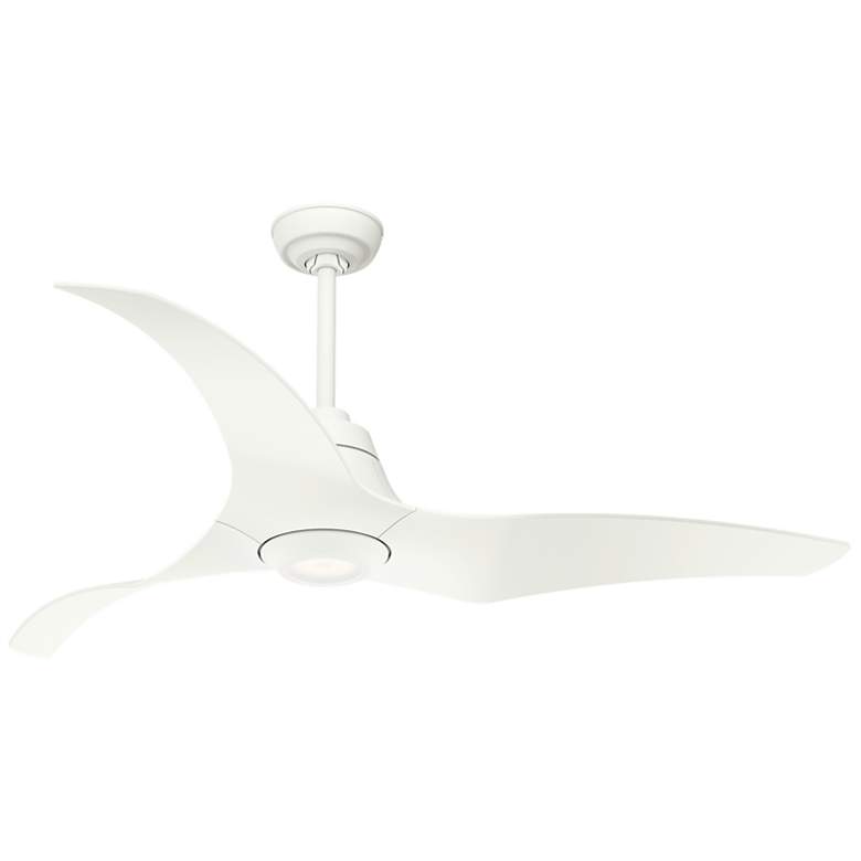 Image 1 60" Casablanca Stingray Porcelain White Ceiling Fan with LED Light Kit