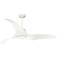 60" Casablanca Stingray Porcelain White LED Ceiling Fan with Remote
