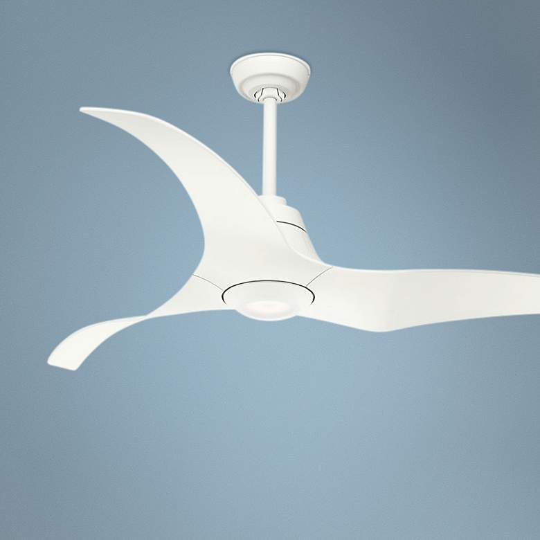 Image 1 60 inch Casablanca Stingray Porcelain White LED Ceiling Fan with Remote