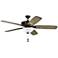 60" Colony Super Max Plus Aged Pewter LED Damp Ceiling Fan
